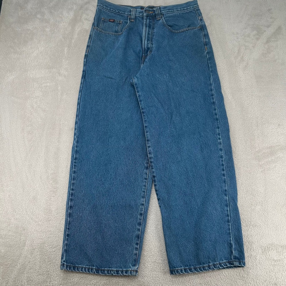 Vintage Raw Edge Mens Baggy Skate Jeans 34x30 Blue Preowned